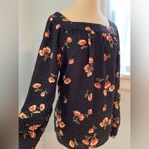 LC Blouse with Poppies